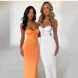 Women New Simple Fashion Slim-fit Spaghetti Strap Dress HZ1024