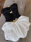 Simple Fashion Strapless Bow Design A-line Mini Party Dresses Homecoming Dresses, HZ1024