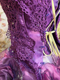 Gorgeous Lilac Floral Spaghetti Strap Chiffon Sweet 16 Quinceanera A-Line Evening Dress Ball Gown HZ1024