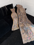 Gorgeous Shiny Beaded Exquisite Embroidery Mermaid Long Evening Dress Prom Dresses HZ1024
