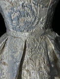 Vintage Silvery A-Line Homecoming Dress Spaghetti Strap Party Dress Short Cocktail Dress HZ1024