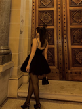 Fashion Black Spaghetti Strap Design A-line Tulle Party Dress Homecoming Dress HZ1024
