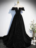 Green Off Shoulder A-line Floor Length Party Dress, Green Long Formal Dress Prom Dress HZ1024