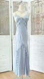 Gray Simple Mermaid V-Neck Spaghetti Strap Ankle Length Gowns HZ1024