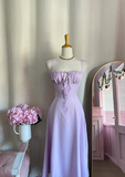 Chic Yellow A-line Strap Slit Ankle-Length Ball Gown HZ1024