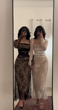 Sexy Sisters Strapless Lace Mermaid Ankle-Length Ball Gown HZ1024