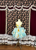 Vintage 3D Flowers Strapless A-Line Short Party Dresses Homecoming Dresses HZ1024