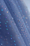 Blue Tulle Beading Long Prom Dresses, A-Line Evening Dresses HZ1024