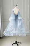 Cute V-Neck Tulle Short Prom Dress, A-Line Party Homecoming Dress HZ1024
