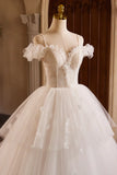 A-Line Spaghetti Strap Lace Beaded Party Dress, Light Champagne Floor Length Formal Evening Dress HZ1024