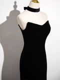 Black and White Mermaid Long Formal Dress Evening Dress, Black and White Prom Dress HZ1024